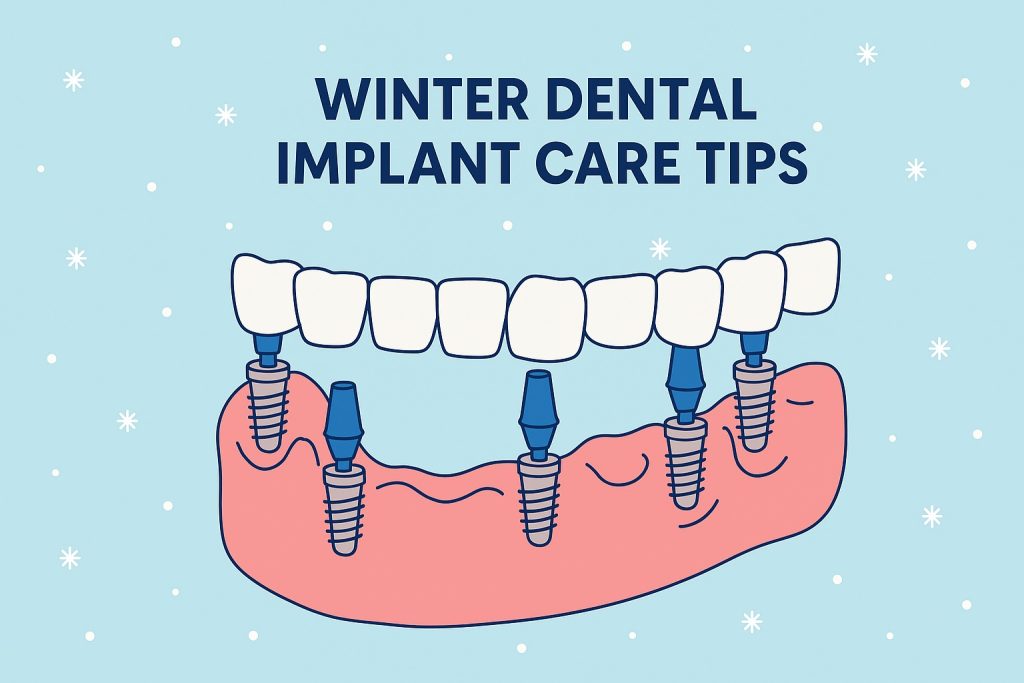 Winter dental implant care tips