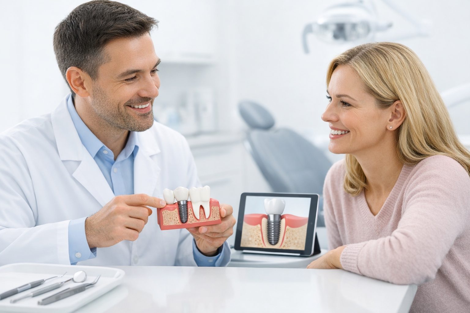 dental implant speech changes and adjustment